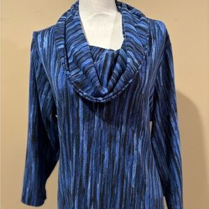 Shades of blue stripe sweater